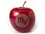 Apfel rot Jonagold mit Logo Gravur