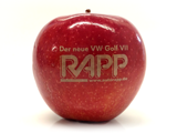 Logo-Apfel rot mit individuellem Motiv